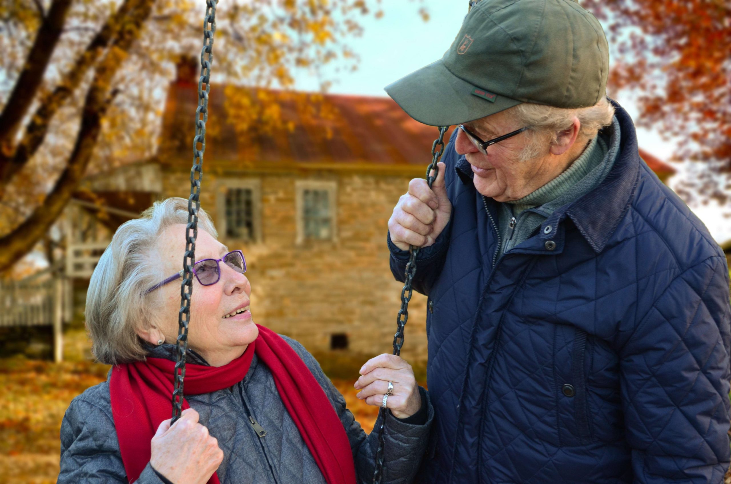 Elderly couple enjoying a sure retirement due to property investments