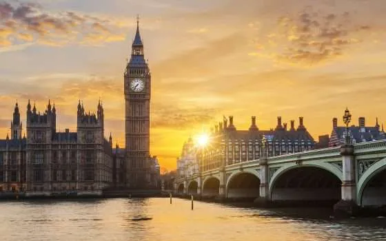 the iconic constant rise of UK property, typified by Big Ben and Westminster Bridge sunrise