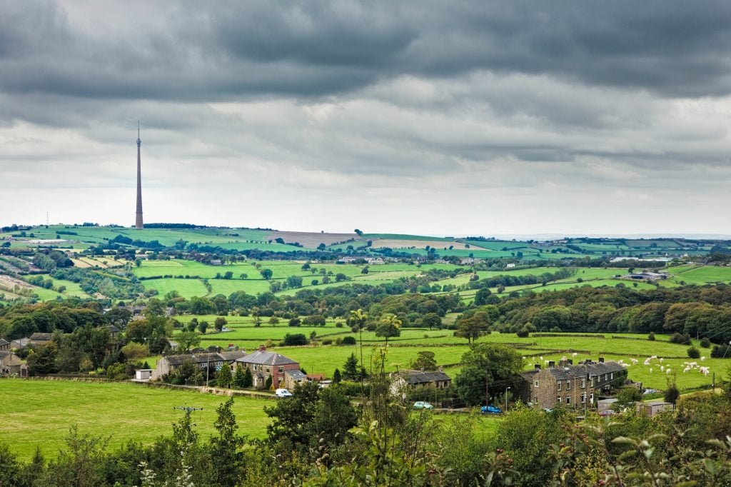 Emley Moor TV Transmitter, Yorkshire, England