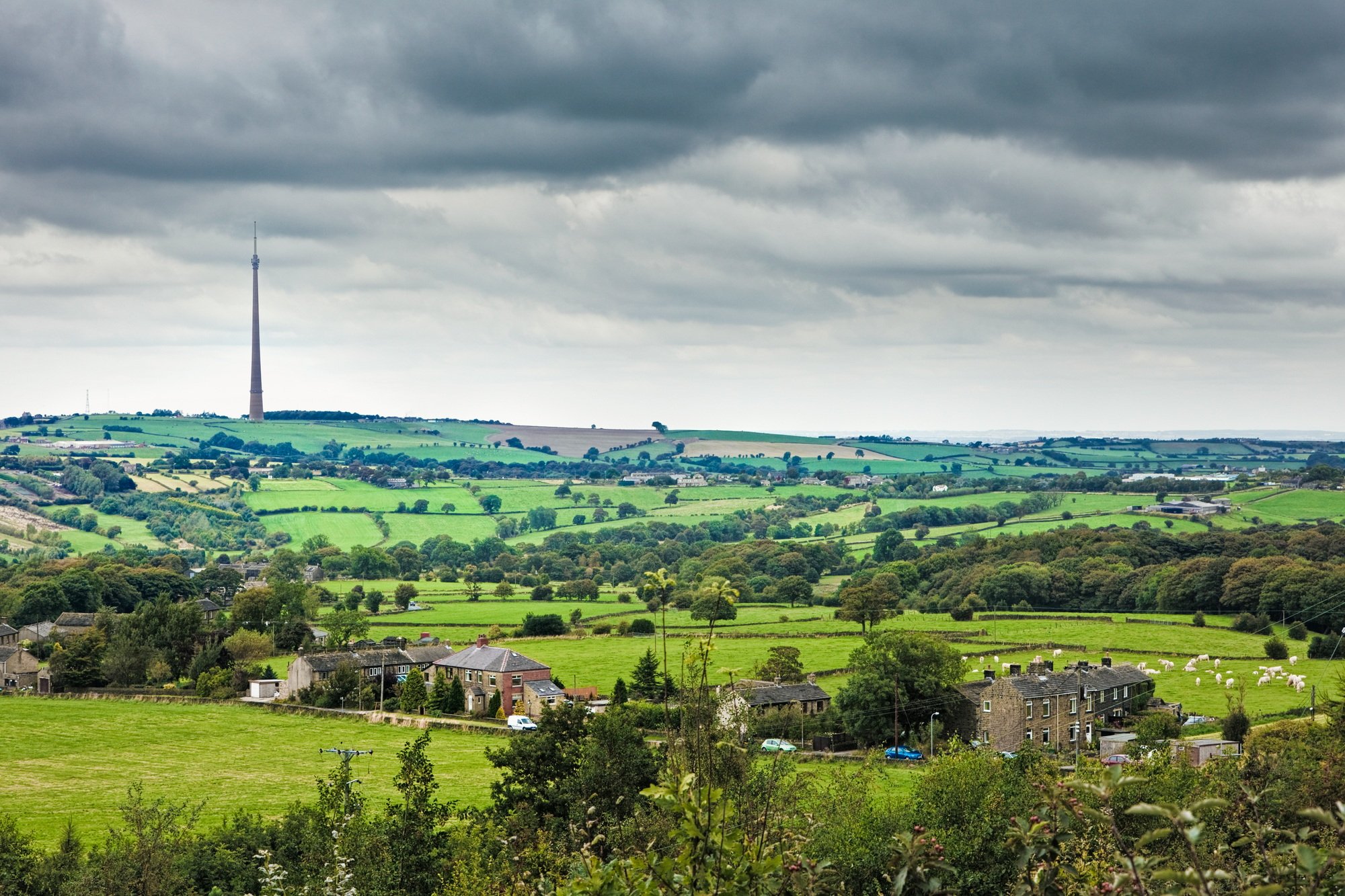Emley Moor TV Transmitter, Yorkshire, England